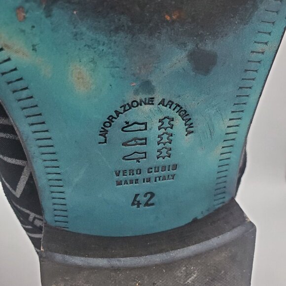 GIOVANNI CONTI SUEDE LEATHER DESIGN SHINY DRESS SHOE LACE LOAFERS BLACK 42 US 9 - Picture 6 of 7